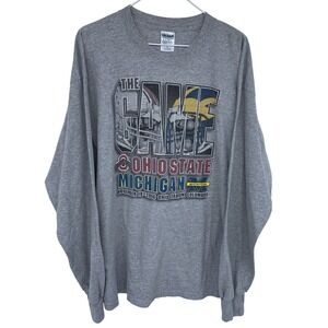 Gray‎ Long Sleeve The Game Ohio State Michigan Football Graphic T Shirt 2006 XL